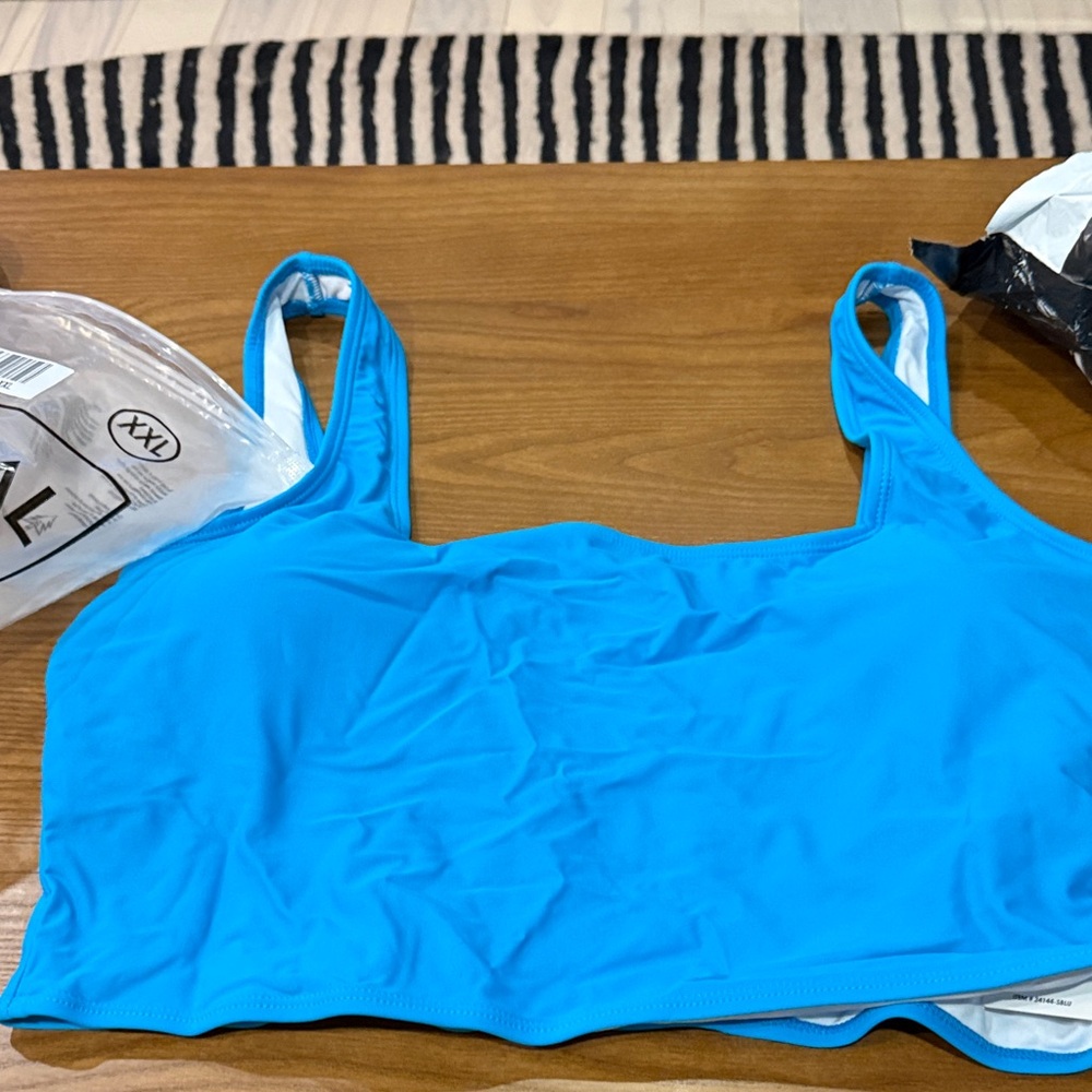 Vibrant Blue long line Bikini Top